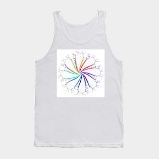 radial rainbow on white Tank Top